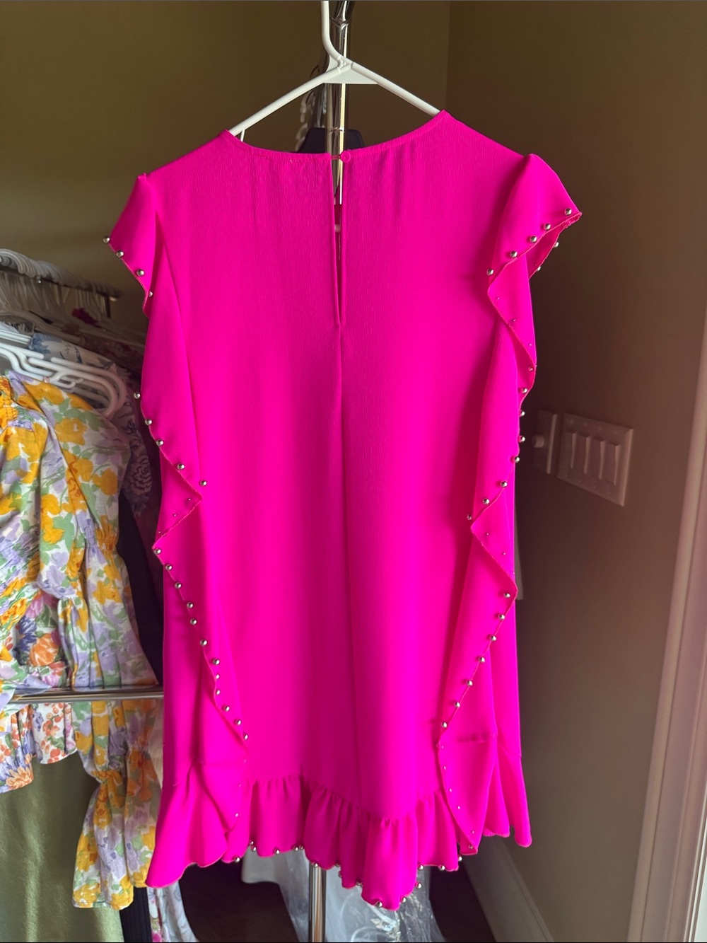 TCEC Hot Pink Ruffle-Trim Dress - Picture 2 of 3